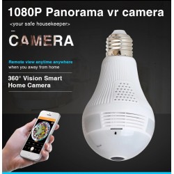 Wireless Panoramic VR bulb Camera HD WIFI Bulb Light Wifi Smart Home 3D IP Camera FishEye 360 Degree CCTV camera