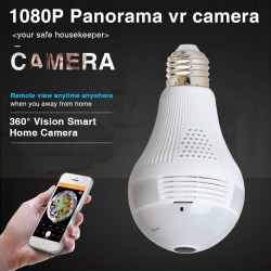 Wireless Panoramic VR bulb Camera HD WIFI Bulb Light Wifi Smart Home 3D IP Camera FishEye 360 Degree CCTV camera