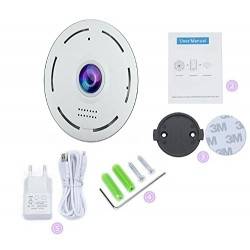 Wireless Panoramic VR Camera Roof Mount HD WIFI Bulb Light Wifi Smart Home 3D IP Camera FishEye 360 Degree CCTV camera