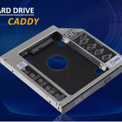 Universal Caddy Optical Bay 2nd Hard Drive Caddy, Universal for 9.5mm CD/DVD Drive Slot (for SSD and HDD) Laptop Caddy