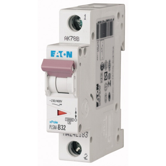 EATON-PLSM-C32-MW - Miniature circuit breaker (MCB), 32 A, 1p, characteristic: C MCB