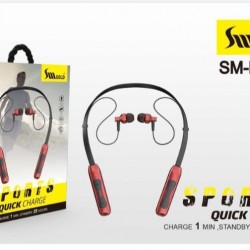 SM Gold SM-BT26 Quick Charge 25 Hours Sports Bluetooth with Mic NeckBand HeadSet HeadPhone