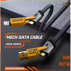 CARMAX 65W 4in1 Mobile Charging Metal Data Cable