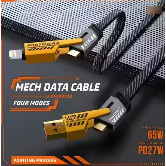 Mobile Fast Charging 65W 4in1 Data Cable - Mobile Data Cable