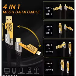 CARMAX 65W 4in1 Mobile Charging Metal Data Cable CARMAX 65W 4in1 Mobile Charging Metal Data Cable