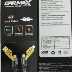 CARMAX 65W 4in1 Mobile Charging Metal Data Cable CARMAX 65W 4in1 Mobile Charging Metal Data Cable