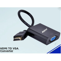 HDMI To VGA 0.15 m HDMI Adapter  Compatible with Mobile, Laptop, Tablet, Mp3, Gaming Device Converter Cable