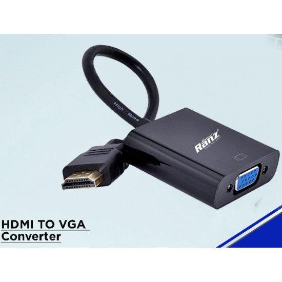 HDMI To VGA 0.15 m HDMI Adapter  Compatible with Mobile, Laptop, Tablet, Mp3, Gaming Device Converter Cable