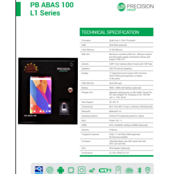 Precision PB ABAS 100 4G Wifi with L1 Series SCANNER LAN Aadhaar Enabled Biometric Attendance Machine Precision PB ABAS 100 4G Wifi with L1 Series SCANNER LAN Aadhaar Enabled Biometric Attendance Machine