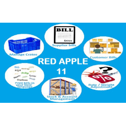 Red Apple Sabzi Mandi Adhti Fruits Market GST Ready ERP Software