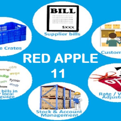 Red Apple Sabzi Mandi Adhti Fruits Market GST Ready ERP Software