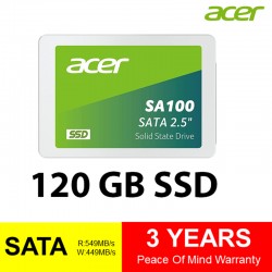Acer SA100 120GB 3D NAND SATA 2.5 inch Internal Drive SSD