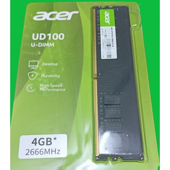 Acer 4GB DDR4 2666MHz UD100 U-DIMM Memory Module Desktop Ram