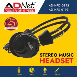 Adnet AD-0192/0193 Wired Over the Ear with Mic Headphone