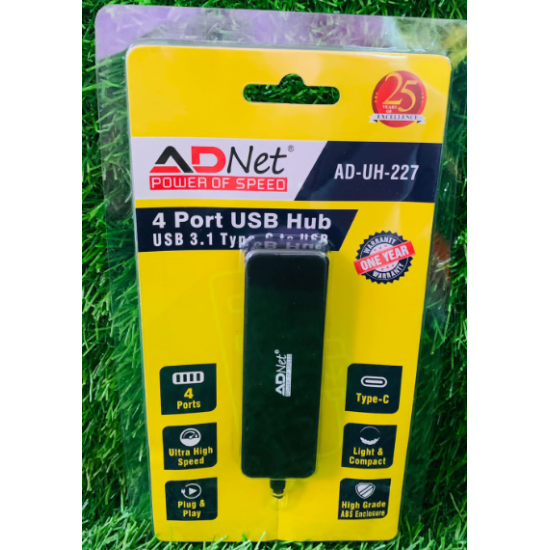 AdNet AD-UH-227 4 Port Type C 3.1 USB Hub