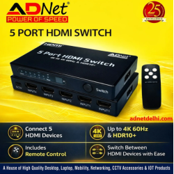 Adnet 5 Port 4K HDMI Switch