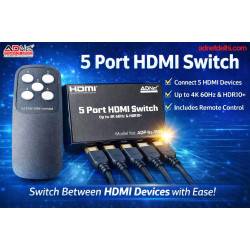 Adnet 5 Port 4K HDMI Switch Adnet 5 Port 4K HDMI Switch