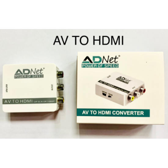 Adnet AV to HDMI UP Scaler TV-in Cable HD Video Converter Media Streaming Device