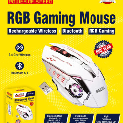 Adnet AD-WB-148 Bluetooth Rechargeable Wireless RGB Gaming Mouse Adnet AD-WB-148 Bluetooth Rechargeable Wireless RGB Gaming Mouse