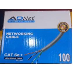 Adnet Cat6 100 mtrs roll CAT6e+ 4 pair cable UTP Networking LAN cable