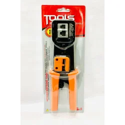 AdNet RJ45 Pass Through Cat5 Cat5e Cat6 Crim Tool for RJ45/RJ11 Regular Crimping Tools