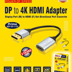 ADNET ADP-DV-1133 DisplayPort DP Display Port Male to 4K HMDI Female Adapter Converter Full HD Monitor Projector Displays Gold-Plated Cord Cable ADNET ADP-DV-1133 DisplayPort DP Display Port Male to 4K HMDI Female Adapter Converter Full HD Monitor Projector Displays Gold-Plated Cord Cable
