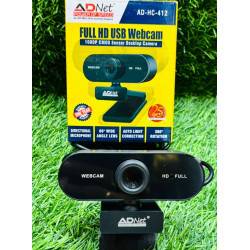 Adnet AD-HC-412 1080P Full HD 360 with Mic CMOS Sensor Desktop USB Webcam