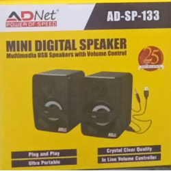 AdNet AD-SP-133 USB Powered Speakers 2.0CH PC 6W Stereo Portable Desktop Digital Mini Speakers AdNet AD-SP-133 USB Powered Speakers 2.0CH PC 6W Stereo Portable Desktop Digital Mini Speakers