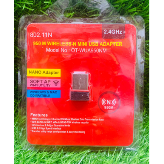 Mini USB Wifi OT-WUA950NM 950Mbps 2.4GHz Wireless N Nano USB Adapter