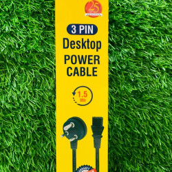 Desktop Power Cord Computer/Laptop PC/SMPS/Monitor/Printers 3 Pin Power Cables Desktop Power Cord Computer/Laptop PC/SMPS/Monitor/Printers 3 Pin Power Cables