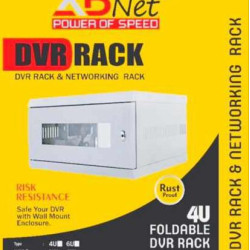 Adnet 4U Foldable WiFi Cctv Dvr Rack/Nvr/Server/Network Rack