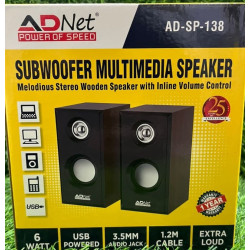ADNet AD-SP-138 Subwoofer Wooden Multimedia USB Speaker