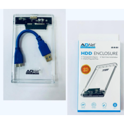 Adnet SATA Case AD-M-991 2.5 inch to USB 3.1 Transparent Portable Hard Disk HDD SSD Case Cover Box External Hard Drive Enclosure
