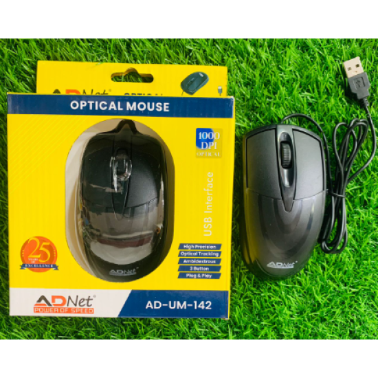 Adnet AD-UM-142 Wired Optical USB Mouse