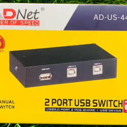 ADNet AD-US-443 2X Manual 2 Port Printer Scanner Sharer USB Sharing Switch
