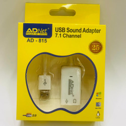 Adnet AD-815 USB 15 7.1 Channel Audio Virtual Adapter with MIC External Sound Card