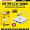 Adnet ADP-TC-1301 4K Output + PD + USB Type C 3-in-1 HDMI Adapter