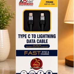 Adnet Prime ADP-CL-1354 27W PD 3A Type-C to Lightning Fast Charging & Data Sync Cable
