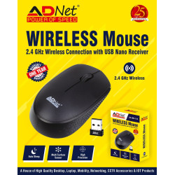 Adnet AD-WM-144 USB Nano Receiver Wireless Mouse