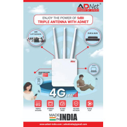 ADNet 4G/4G+ LTE 300Mbps Wireless Wi-Fi Network All SIM Supported Internet Router
