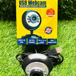 Adnet AD-WC-411 USB Webcam with Built-in Mic Video Calling Web Camera