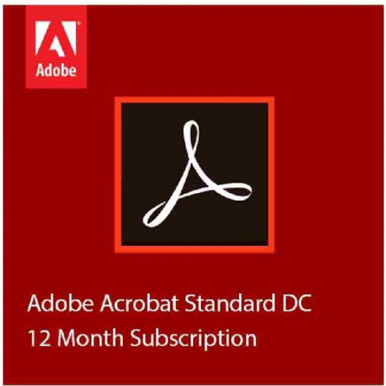 Adobe Acrobat Standard DC Annual Subs. (1yr) ESD License Software