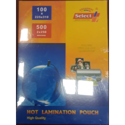 AGGARWAL SELECT HIGH QUALITY 500 (2*250) MICRON A4 SIZE (225MM * 310MM) 100 PCS PACK HOT LAMINATION POUCH