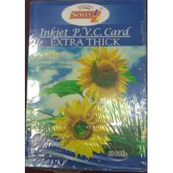 AGGARWAL Extra Thick Inkjet PVC Card Plastic Non Lamination A4 Size 50 PCs Inkjet Digital School ID Card Sheet