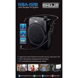 Ahuja NBA-112B Ultra Portable PA System Bluetooth USB & Recording Microphone Wireless Neckband