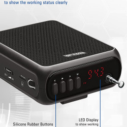 Ahuja NBA-30WL Portable Bluetooth SD & Recording Microphone Wireless Neckband Ahuja NBA-30WL Portable Bluetooth SD & Recording Microphone Wireless Neckband