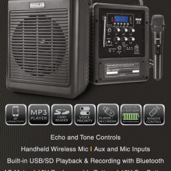 Ahuja WP-225 Portable PA System with Bluetooth Portable Speaker