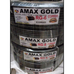 AMAX Gold RG6 100 Meter Coax Audio and Video Cable, for TV, Antenna, Satellite, DVR and Amplifiers Coaxial Cable