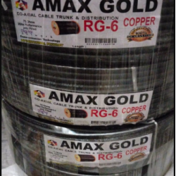 AMAX Gold RG6 100 Meter Coax Audio and Video Cable, for TV, Antenna, Satellite, DVR and Amplifiers Coaxial Cable