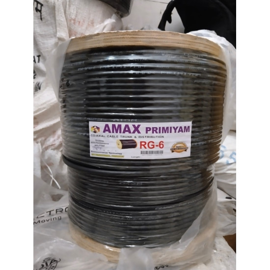 AMAX Gold RG6 300 Meter Coax Audio and Video Cable, for TV, Antenna, Satellite, DVR and Amplifiers Coaxial Cable